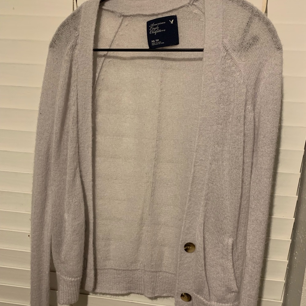 American Eagle soft lilac cardigan